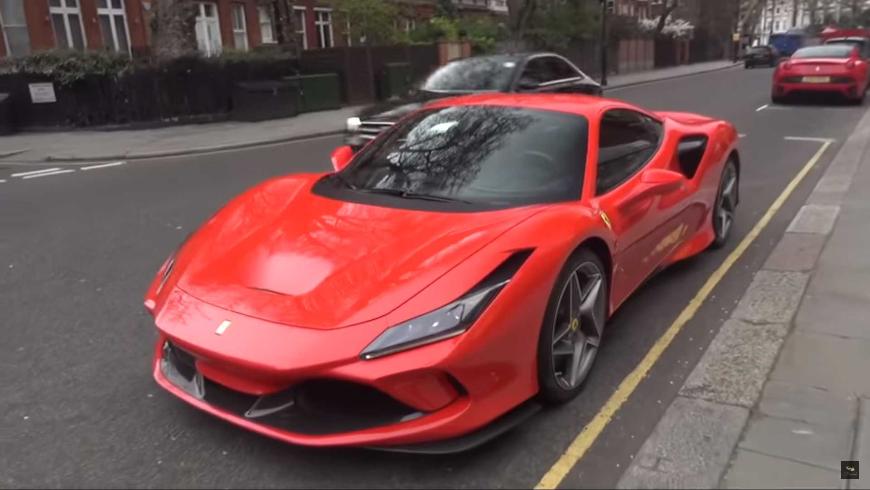 Недавно представленный Ferrari F8 Tributo заметили на улицах Лондона