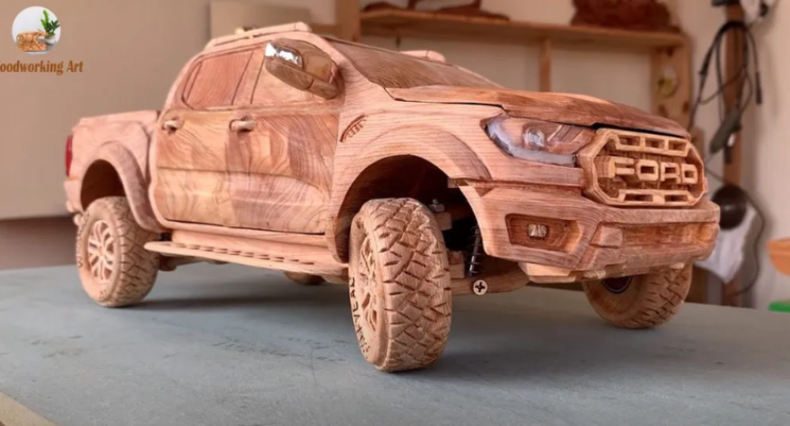 Пикап Ford Ranger Raptor получил деревянную копию 