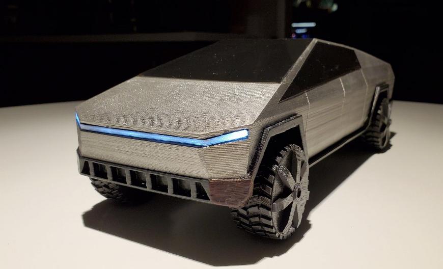 Пикап Tesla Cybertruck воссоздали с помощью 3D-принтера
