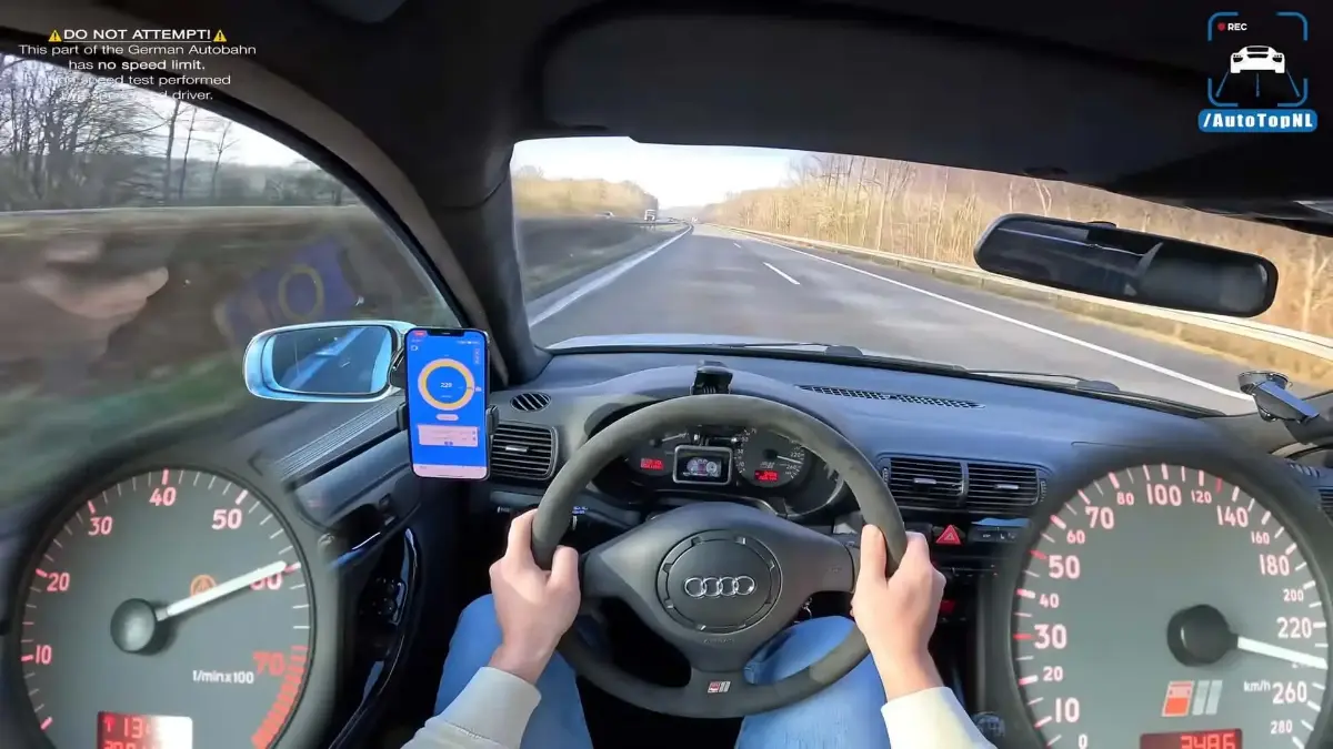 Посмотрите, как этот Audi S3 разгоняется до 240 км/ч на автобане