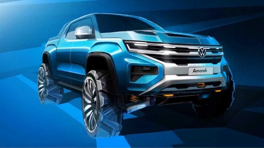 Volkswagen показал обновленный пикап Amarok на тизере 