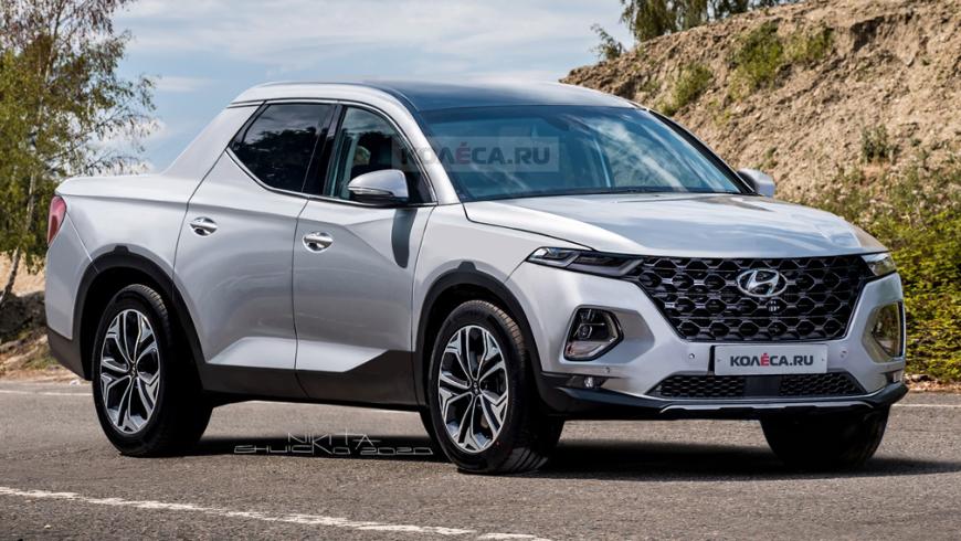 В Сети появились изображения пикапа Hyundai Santa Cruz