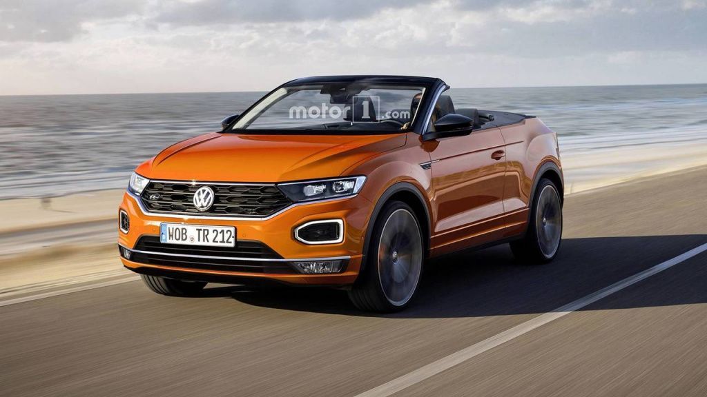 Опубликованный рендер Volkswagen T-Roc Cabrio