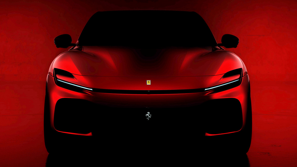 Ferrari опубликовала первый официальный тизер своего первого кроссовера Purosangue 2022 года