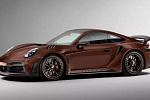 Российское ателье TopCar Design показало эксклюзивный Porsche 911 Turbo S в коричневом углепластике