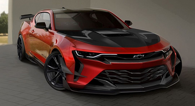 Официальный рендер дизайна GM похож на Chevy Camaro Z / 28