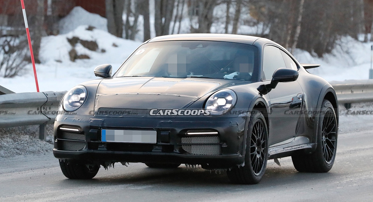 «Внедорожный» Porsche 911 Safari заметили на зимних испытаниях