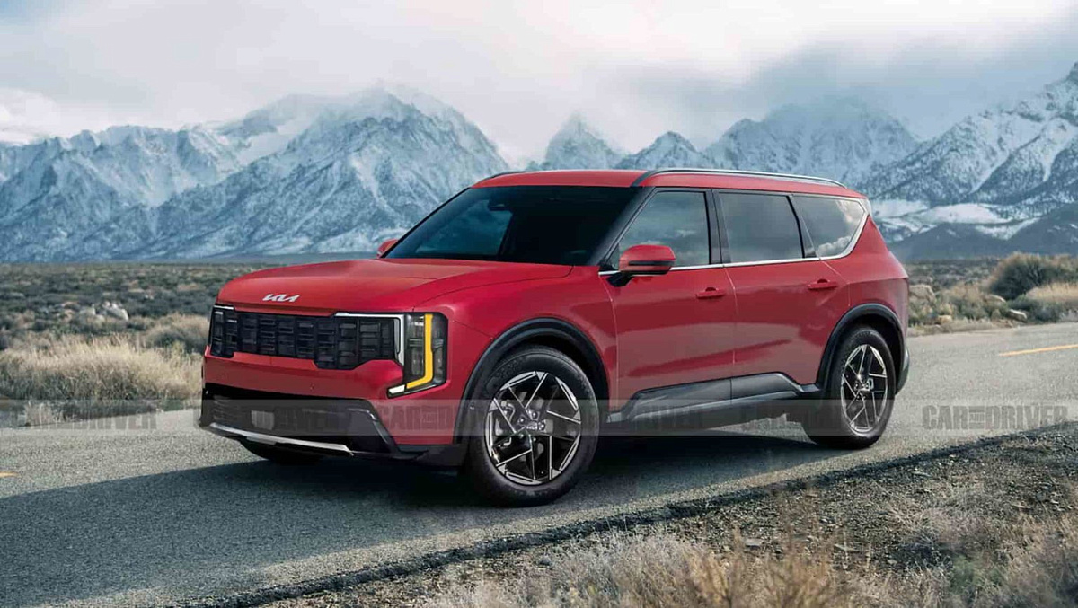С нового Kia Telluride сняли камуфляж С нового Kia Telluride сняли камуфляж