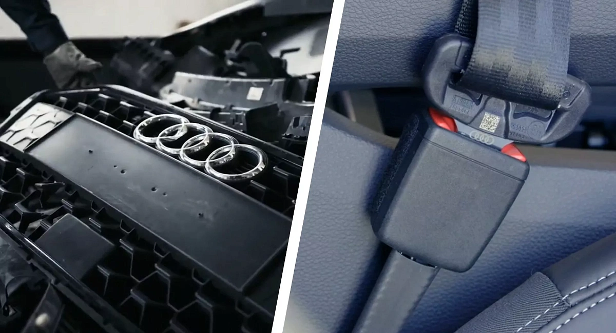 Audi превращает пластиковые отходы старых автомобилей в пряжки ремней безопасности для электрокара Q8 E-Tron