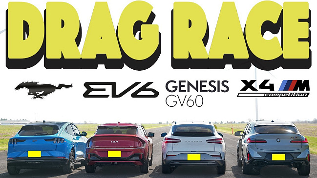 Какой из электромобилей самый быстрый - Kia EV6 GT, Genesis GV60 или Ford Mach-E GT? 