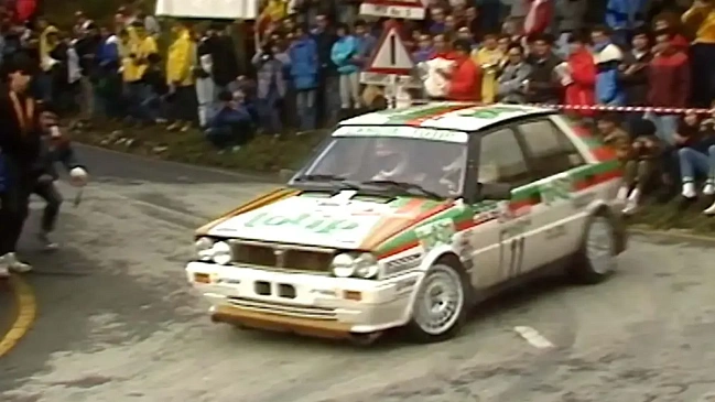 Это архивные кадры раллийных гонок 1987 года