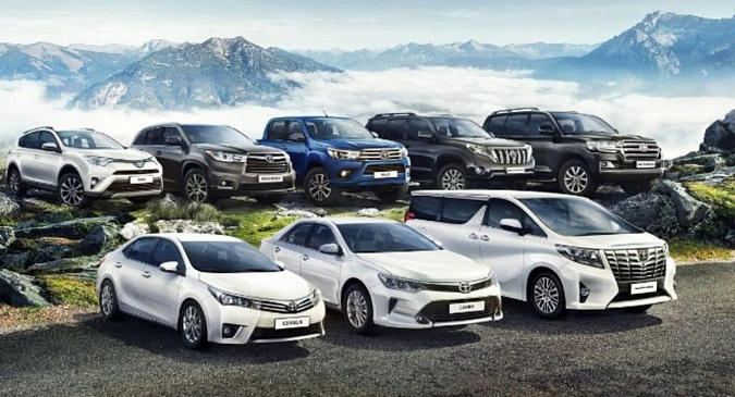 Автомобили Toyota стали самыми распространенными в автопарке России среди иномарок