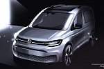 Volkswagen опубликовал тизер на обновленный фургон Caddy 2020 