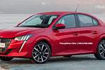 Новый Peugeot 208 в кузове седан представили на независимых фоторендерах