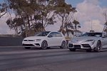 Toyota Supra померилась силой с заряженным Volkswagen Golf R