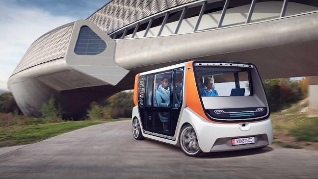 На выставке CES-2020 покажут концепт автономного автобуса Rinspeed Metrosnap 