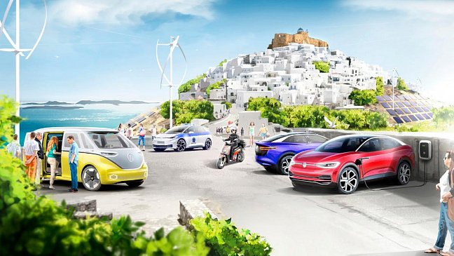 Volkswagen сделает из греческого острова настоящий рай для электромобилей