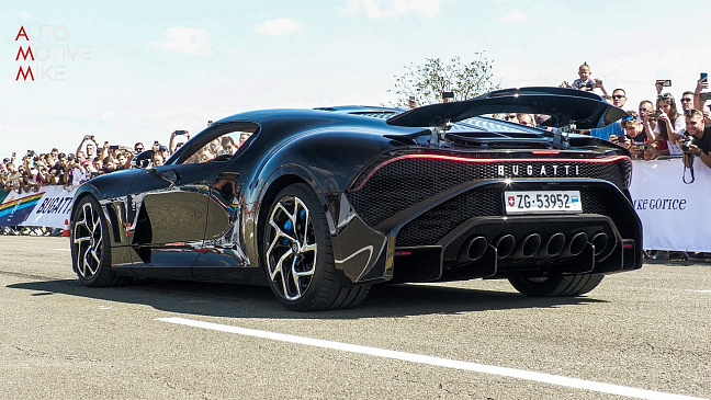 Гиперкар Bugatti La Voiture Noire показал свои возможности на драг-стрипе