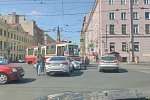 В Санкт-Петербурге на Васильевском острове ДТП остановили трамваи