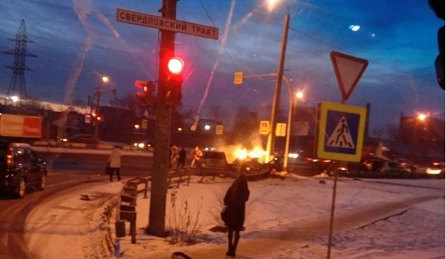 На выезде из Челябинска произошло серьезное ДТП