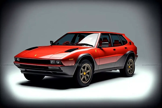 На фоторендерах показали кроссовер Ferrari Purosangue с дизайном 1980-х годов
