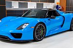 Porsche 918 Spyder в уникальном цвете Riviera Blue выставят на продажу