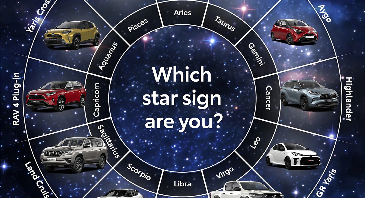 Toyota опубликовала гороскоп с подходящей моделью для каждого знака зодиака