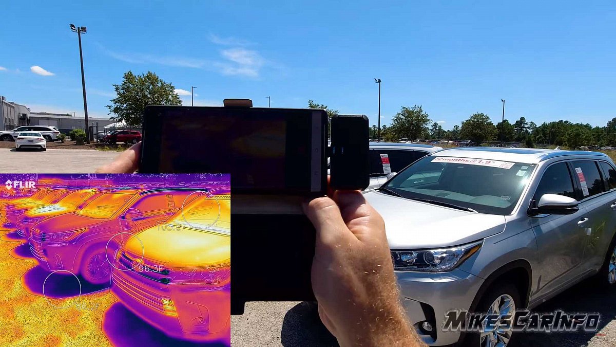 Блогеры с помощью тепловизора выяснили, как нагреваются автомобили разных цветов