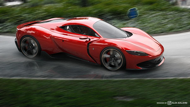 Итальянский суперкар Milano Vision GT с двигателем V8 представлен на первых фоторендерах