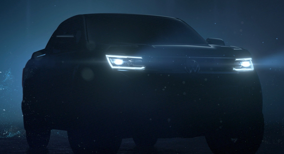 Новый тизер Volkswagen Amarok фокусируется на умной технологии фар