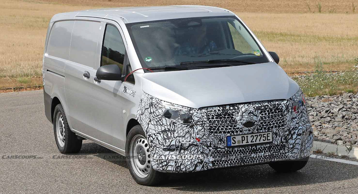 Обновлённый Mercedes-Benz Vito 2024 года показали на шпионских фото 