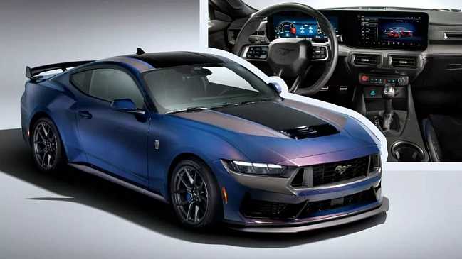 Компания Ford представила меняющий цвет кузова Ford Mustang Dark Horse 2024 года