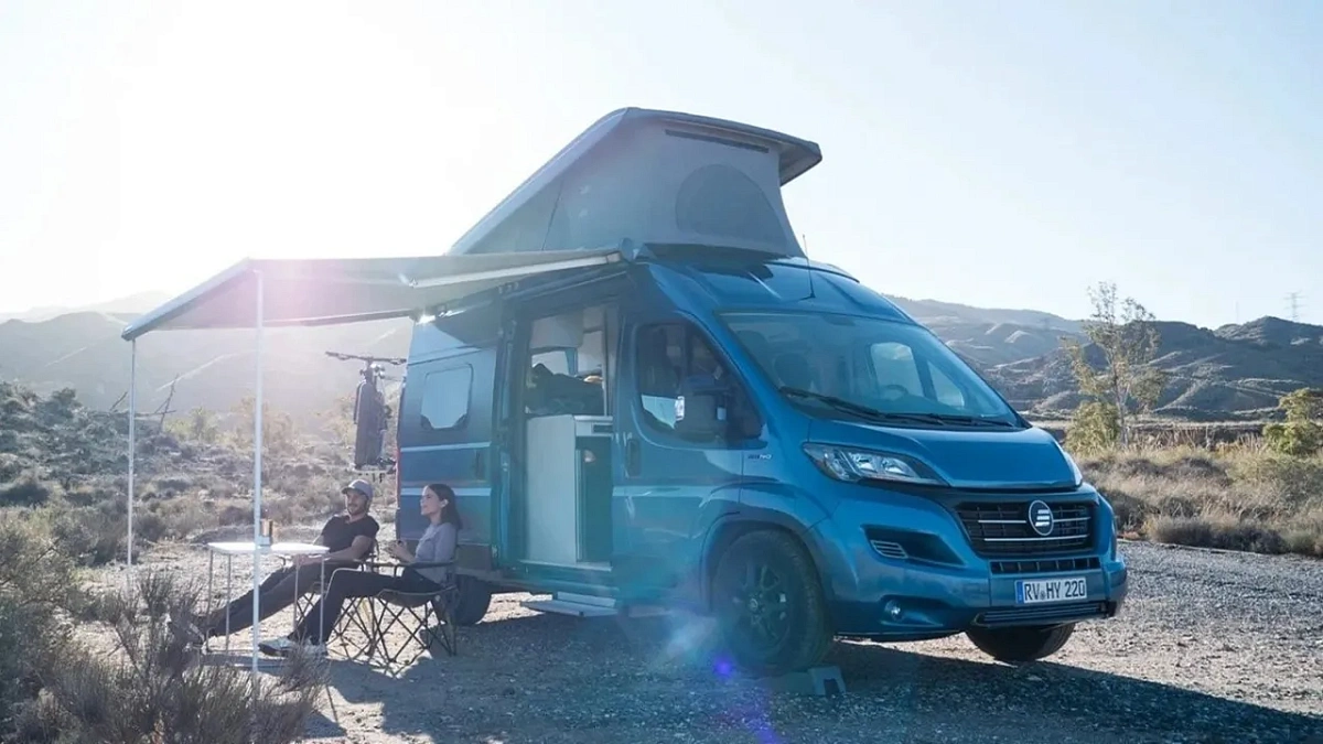 Компания Hymer выпустила новый кемпер Hymer Free 540 Blue Evolution для  путешествий с семьей