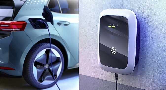 Volkswagen представил три домашние зарядные станции для своих электрокаров