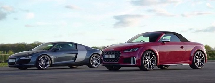 Audi TTS против Audi R8