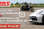 Дрэг-рейсинг: Suzuki Hayabusa против Porsche 911 Turbo S