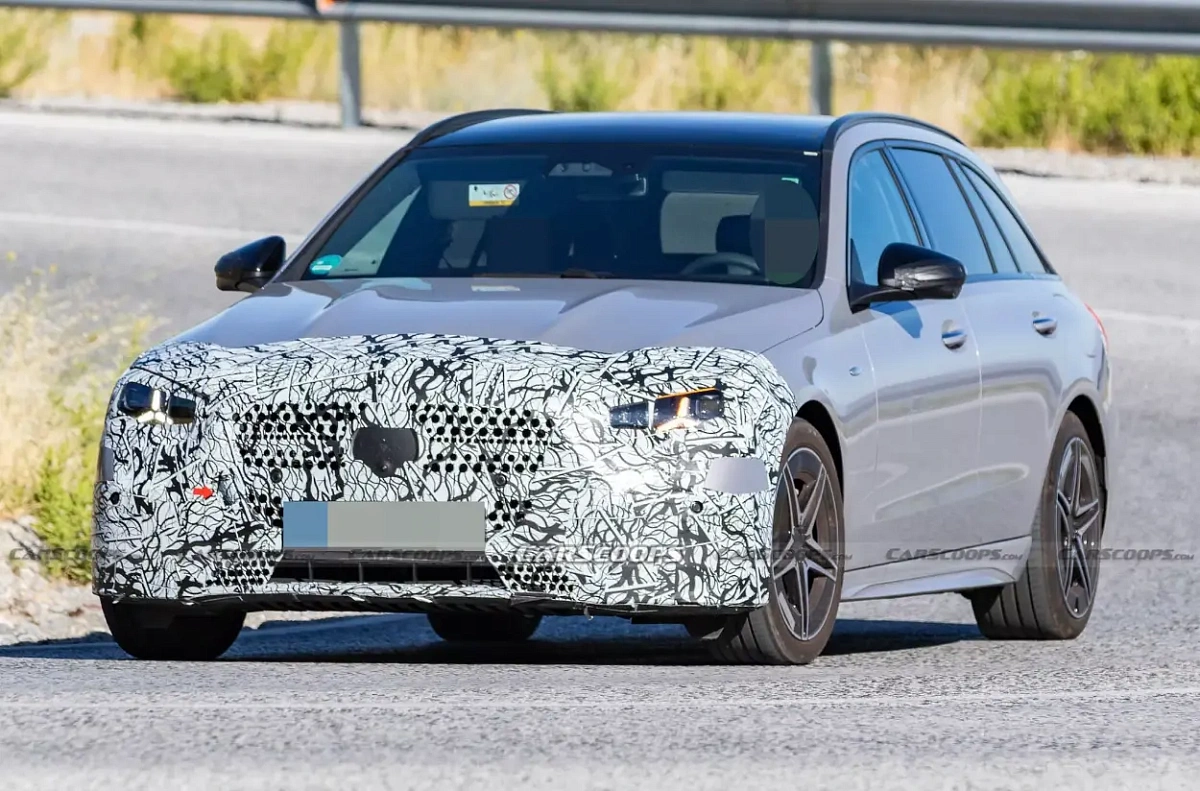 Компания Mercedes тестирует Mercedes C-Class 2027 года в кузове универсал 