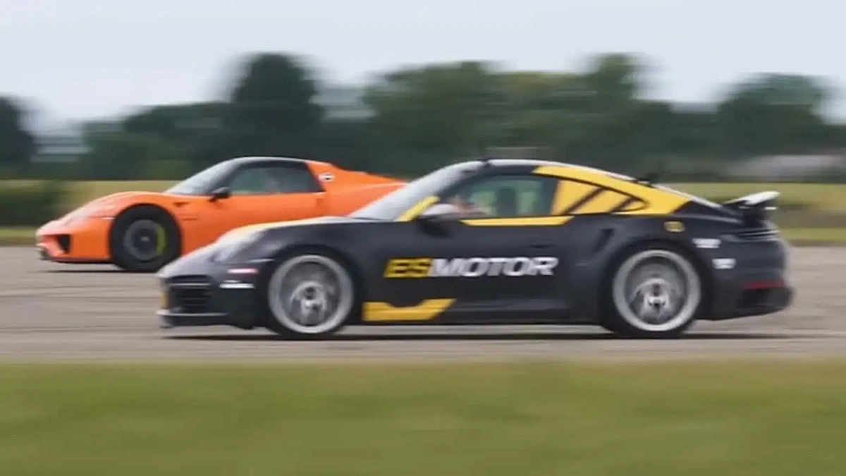 Сможет ли тюнингованный Porsche 911 Turbo S обогнать гиперкар Porsche 918 Spyder?