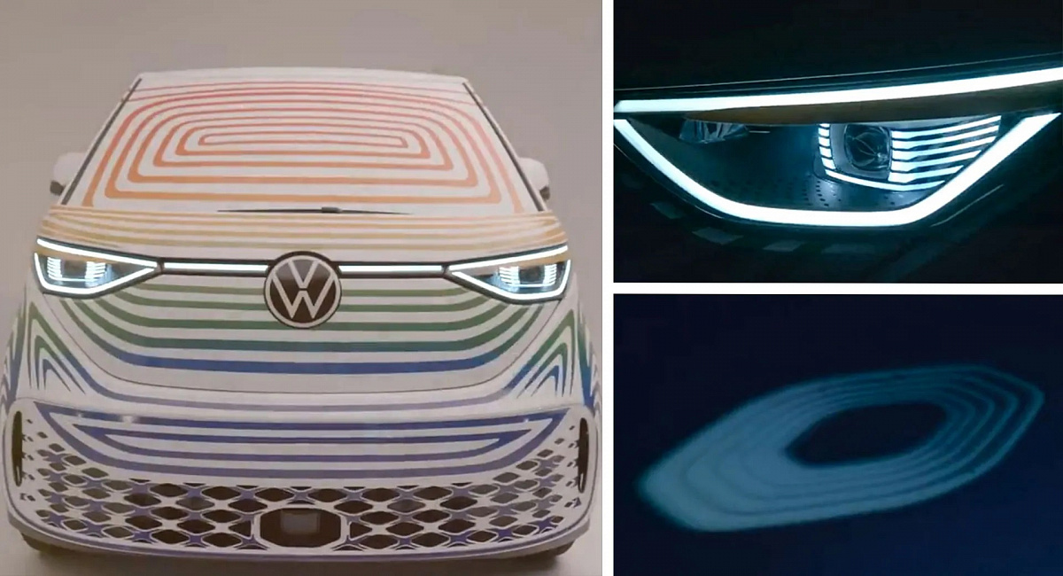 Концерн Volkswagen выпустил новый тизер электрокара ID. Buzz