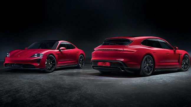 Марка Porsche представила электрический седан и универсал Taycan 2022 модельного года 