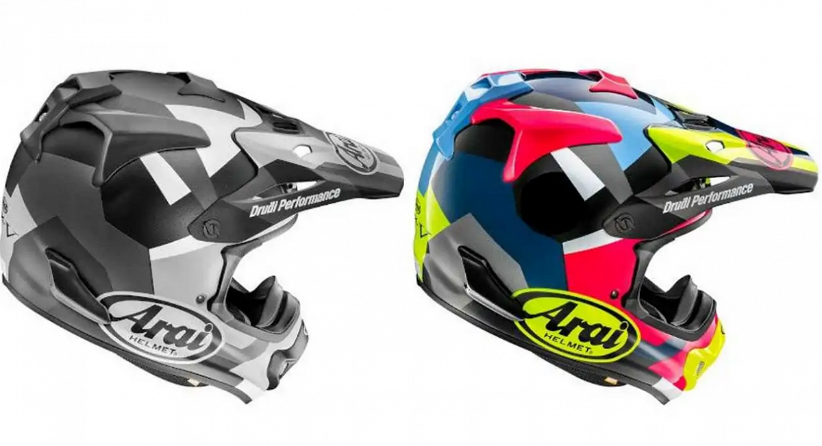 Arai предлагает шлем MX-V в новой графике от Drudi Performance