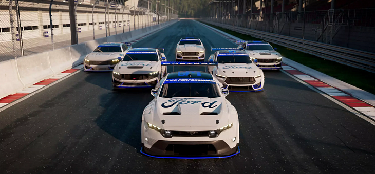 Компания FORD выпустила шесть гоночных версий FORD Mustang нового поколения