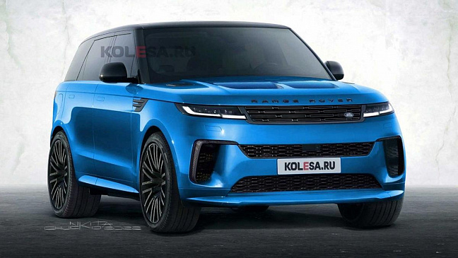 Опубликованы рендеры на мощным внедорожник Range Rover Sport SVR нового поколения