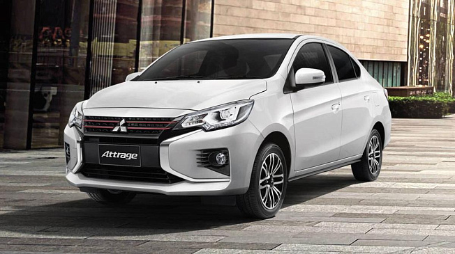 В России выставили на продажу новый седан Mitsubishi Attrage 2022 года по цене 1,9 млн рублей