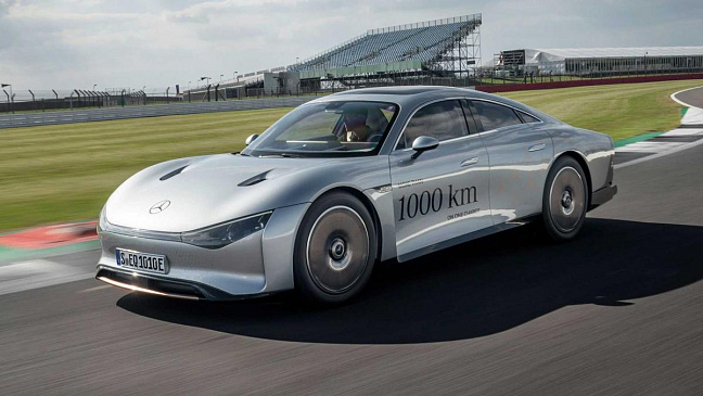 Электрокар Mercedes-Benz VISION EQXX смог проехать 1200 км на одной зарядке