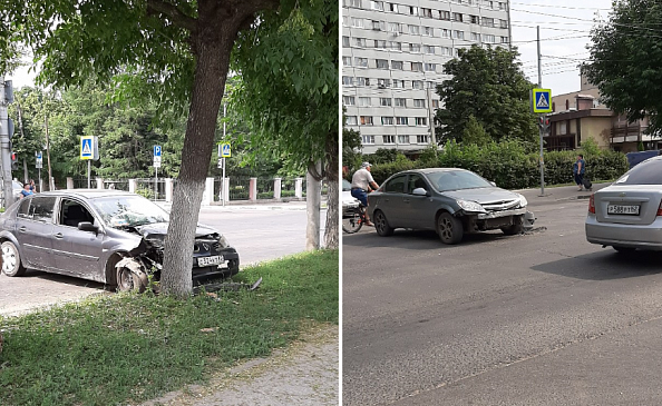 В Рязани столкнулись две иномарки 