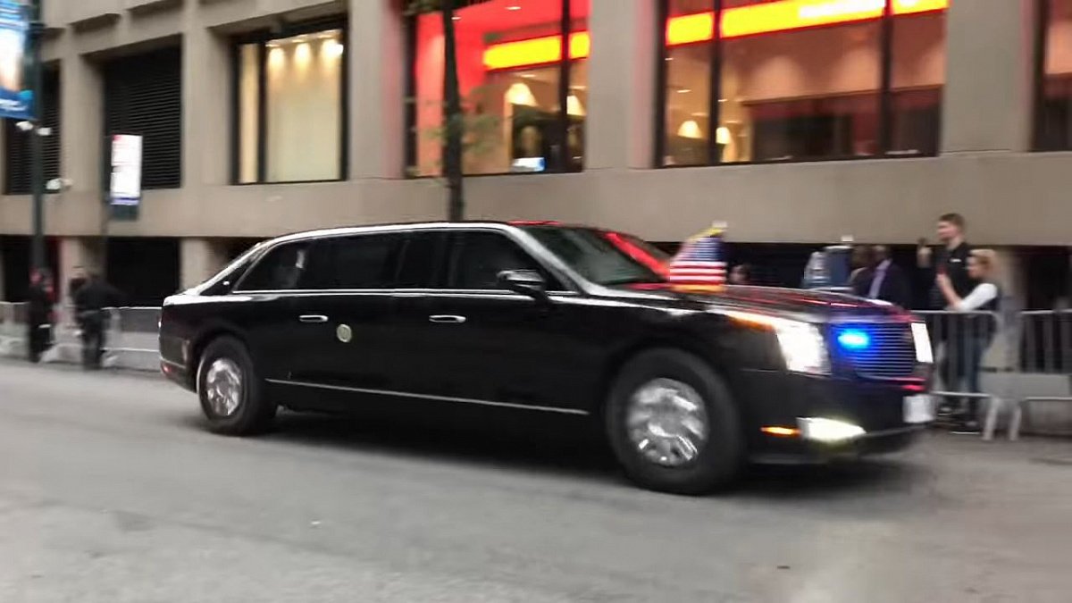 Теперь и новый лимузин Трампа GM The Beast показали на видео