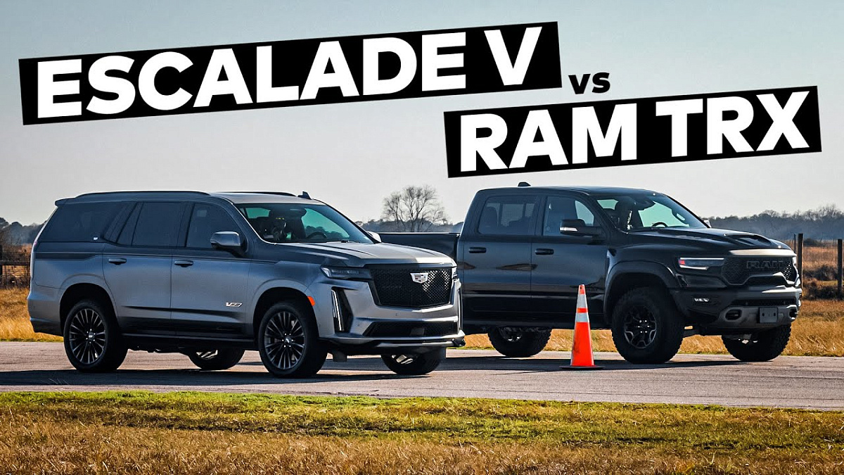 Битва тяжеловесов - Cadillac Escalade-V против Ram TRX 