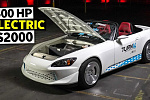 Этот экземпляр Honda S2000 с двигателем Tesla развивает мощность 500 лошадиных сил 