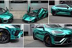 Бирюзовый хромированный Lamborghini Urus просто невероятен!